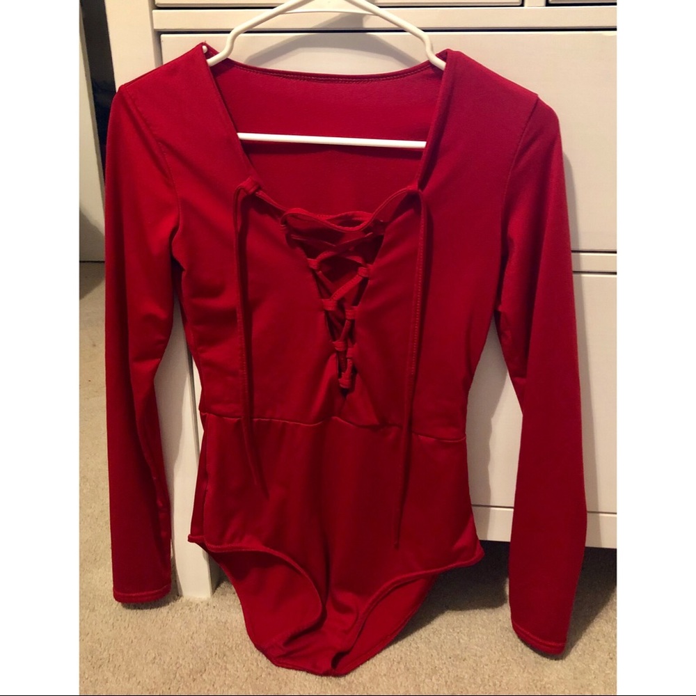 Red bodysuit